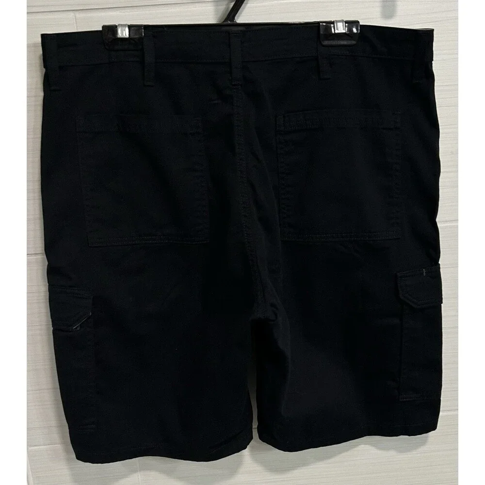 New Wrangler Black Cargo Utility Shorts Men 36, 9